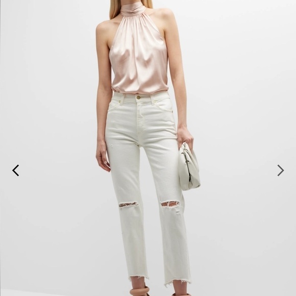 Ramy Brook Tops - Ramy Brook Lori Tie-Neck Silk Halter Top Size XXS